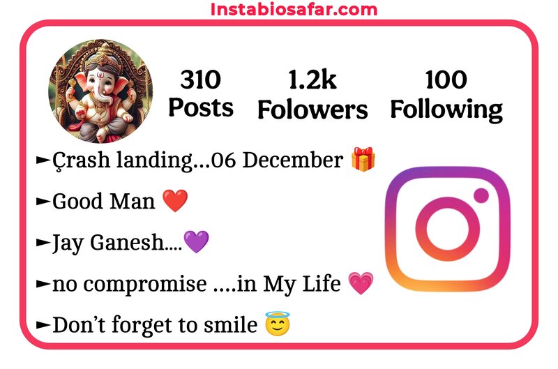 Instagram Bio For Ganpati Bhakt 