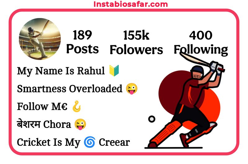 Instagram Bio For Cricket Lover 